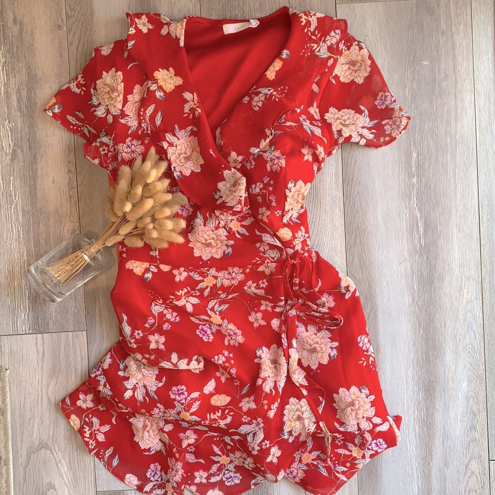 Red Floral Dress From Nordstrom.💃🏻